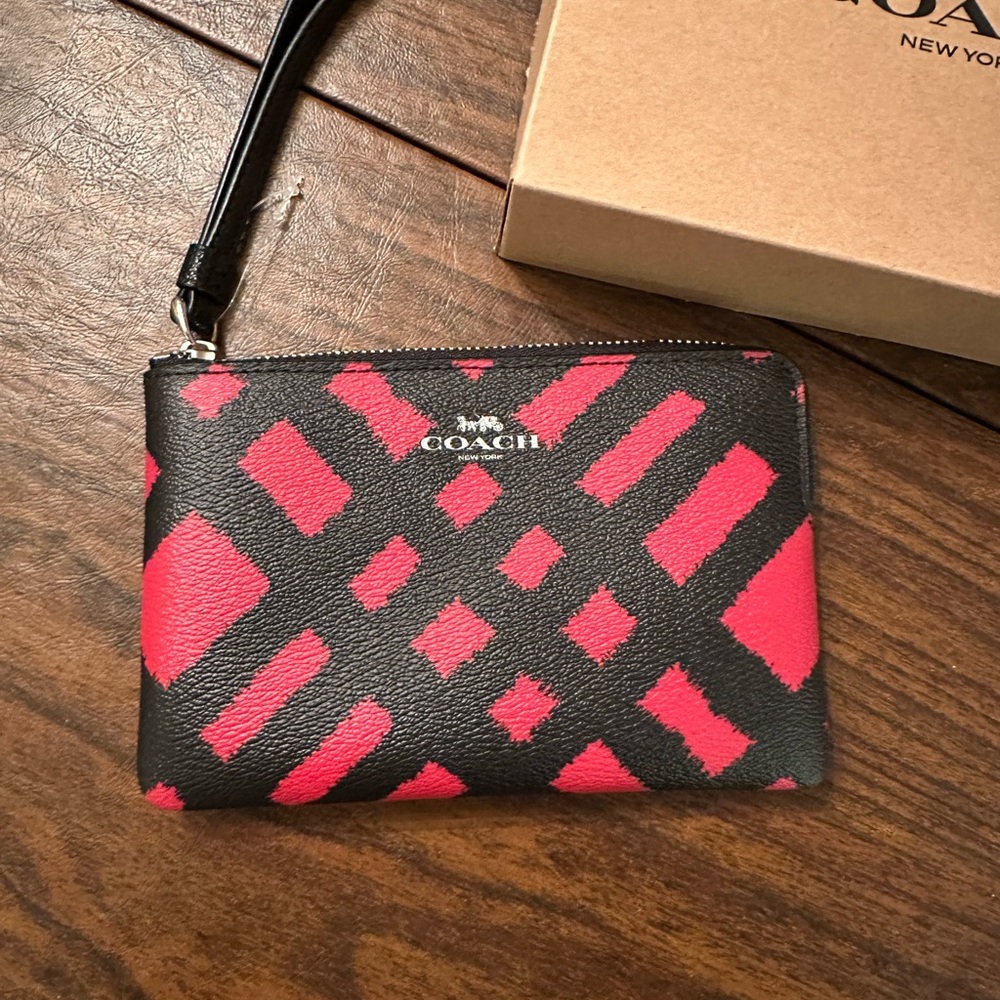 Coach Black and Pink Wristlet